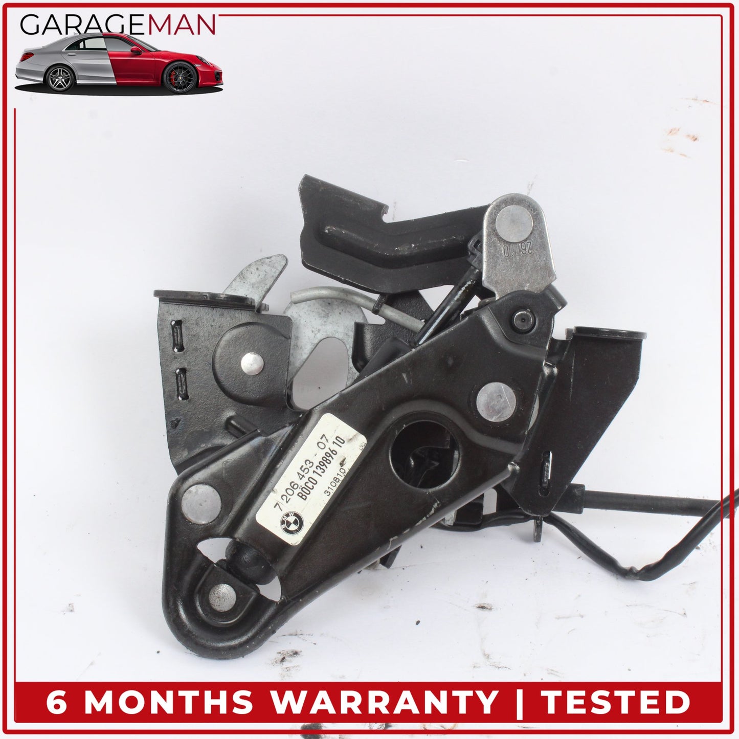 2011-2016 BMW 528i F10 Hood Bonnet Left Lock Latch Actuator w/ Bracket 7206453
