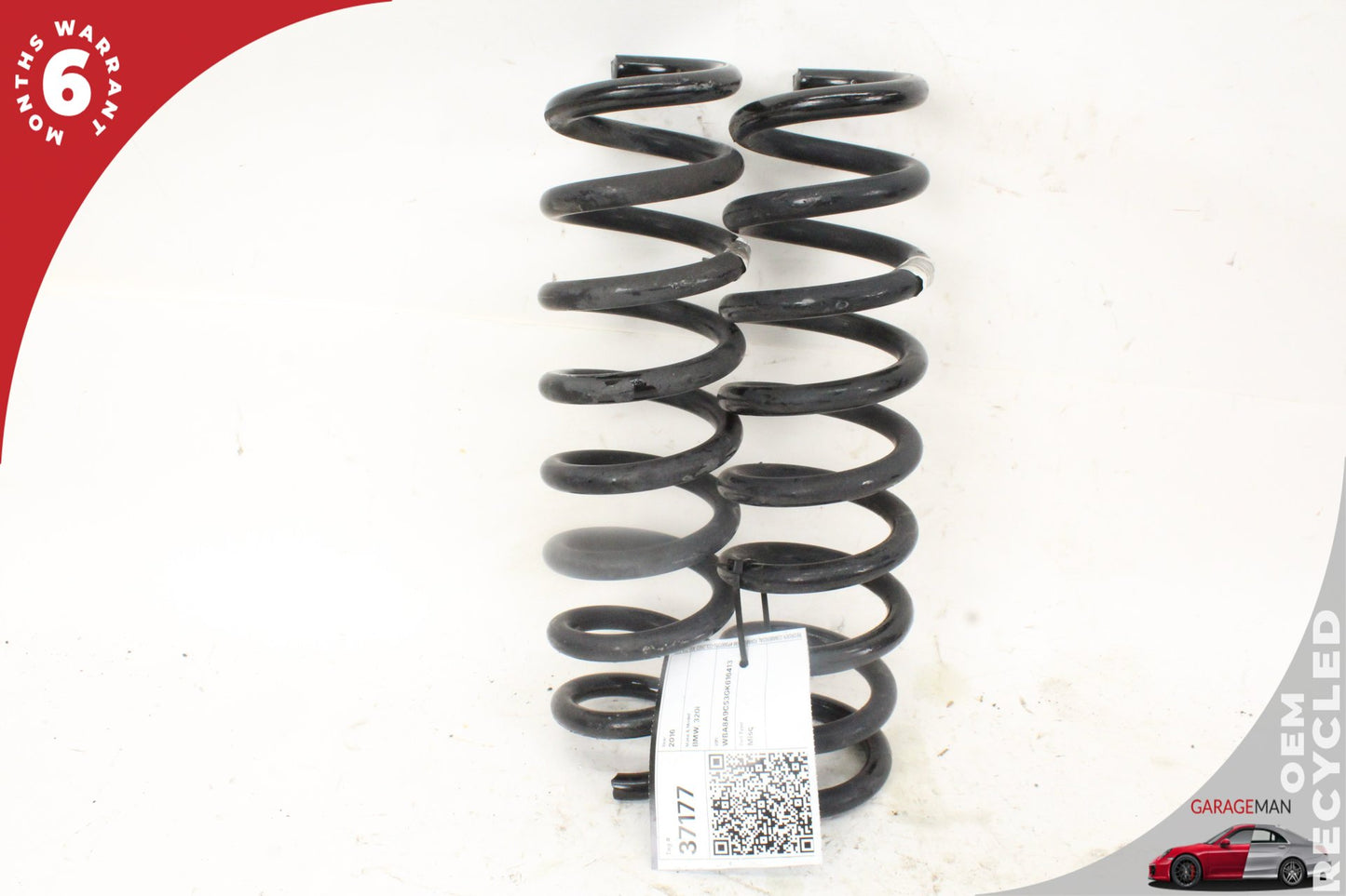 2012-2018 BMW 320i F30 Rear Left and Rear Right Side Coil Spring Set 6860620 OEM