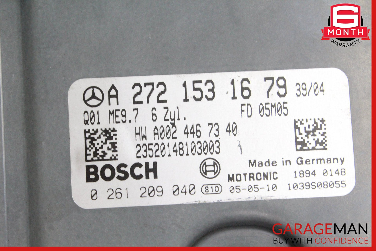 2005-2012 Mercedes W209 CLK350 ECU ECM Engine Control Module Unit 2721531679 OEM