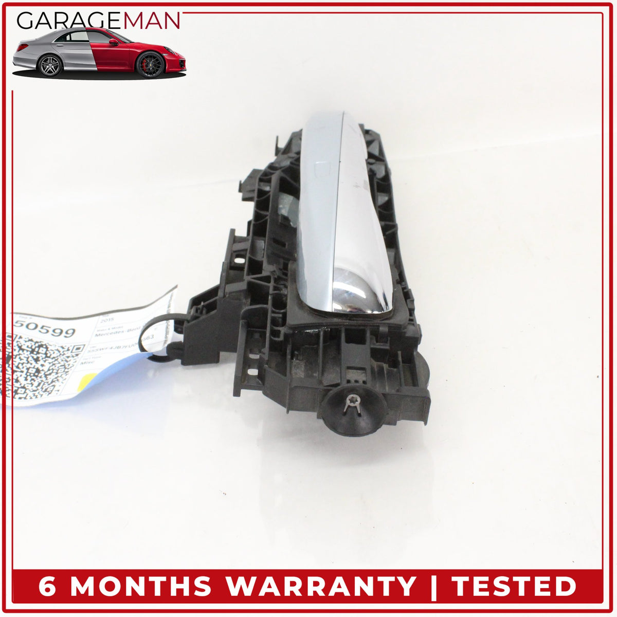 2015-2020 Mercedes W205 C300 Rear Left Side Exterior Door Handle Silver OEM