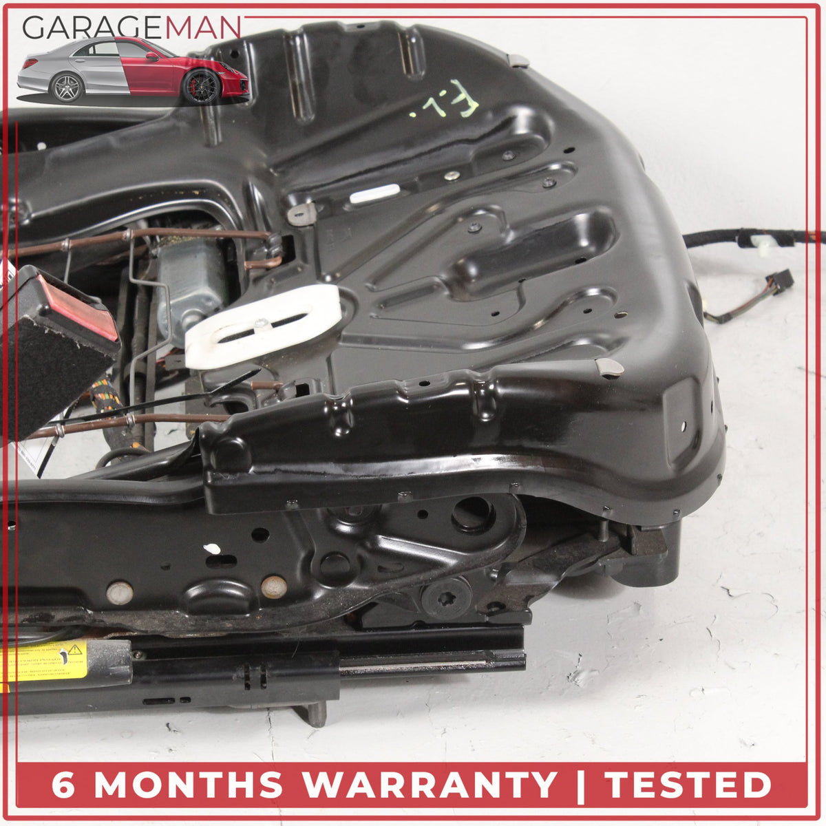 2010-2012 Range Rover L322 Front Left Seat Track Rail Frame w/ Motors OEM