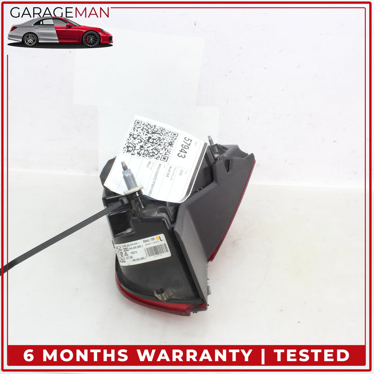 2015-2018 Audi A8 S8 Rear Left Side LED Inner Tail Light Lamp 4H0945093J OEM