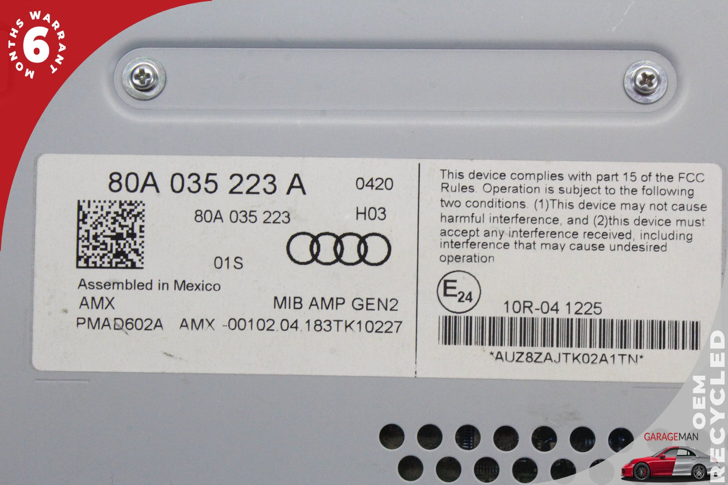 2018-2020 Audi SQ5 Q5 Audio Radio Sound System Amplifier AMP 80A035223A OEM