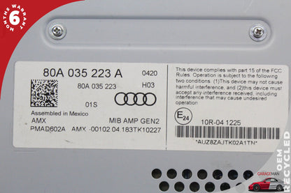 2018-2020 Audi SQ5 Q5 Audio Radio Sound System Amplifier AMP 80A035223A OEM