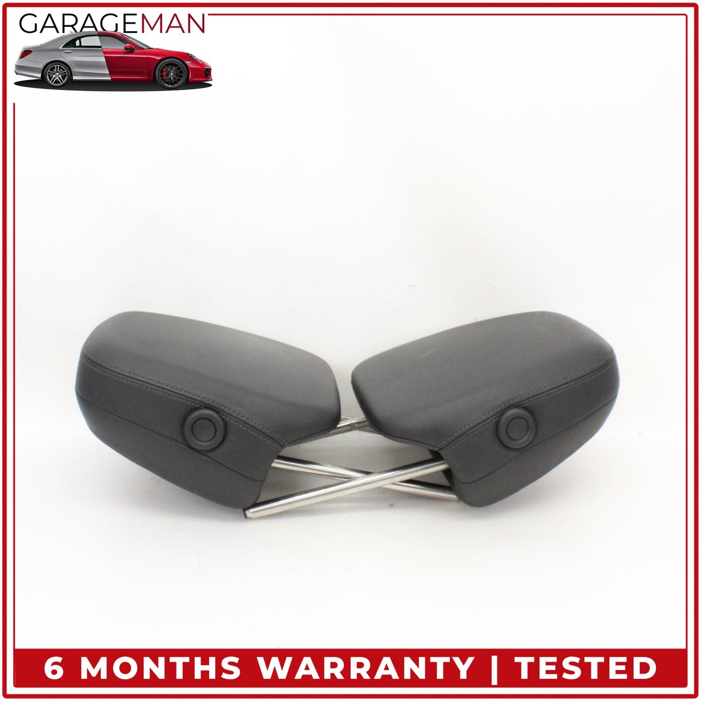 2011-2014 Porsche Cayenne 958 Front Left and Right Side Seat Headrest Black OEM
