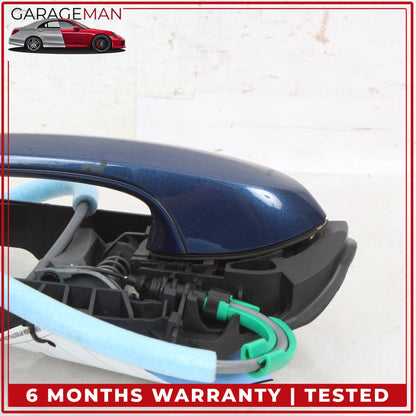 2017-2024 BMW X3 X4 M550i Rear Left Side Exterior Door Handle Blue Metallic OEM