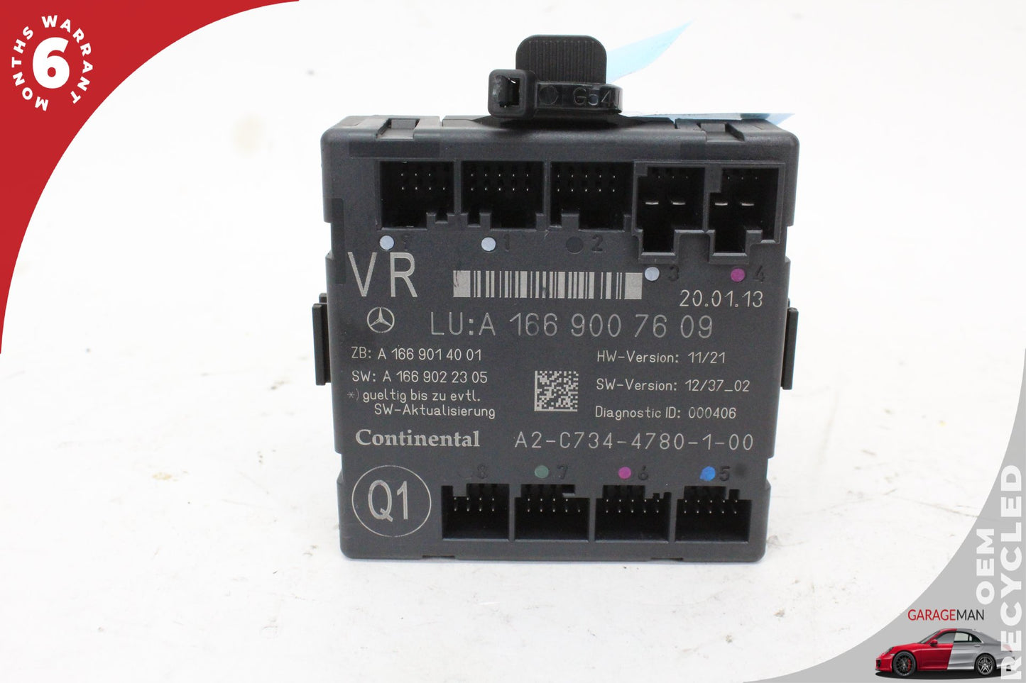 12-19 Mercedes-Benz GL450 X166 SUV Right Rear Door Control Module 1669007609 OEM