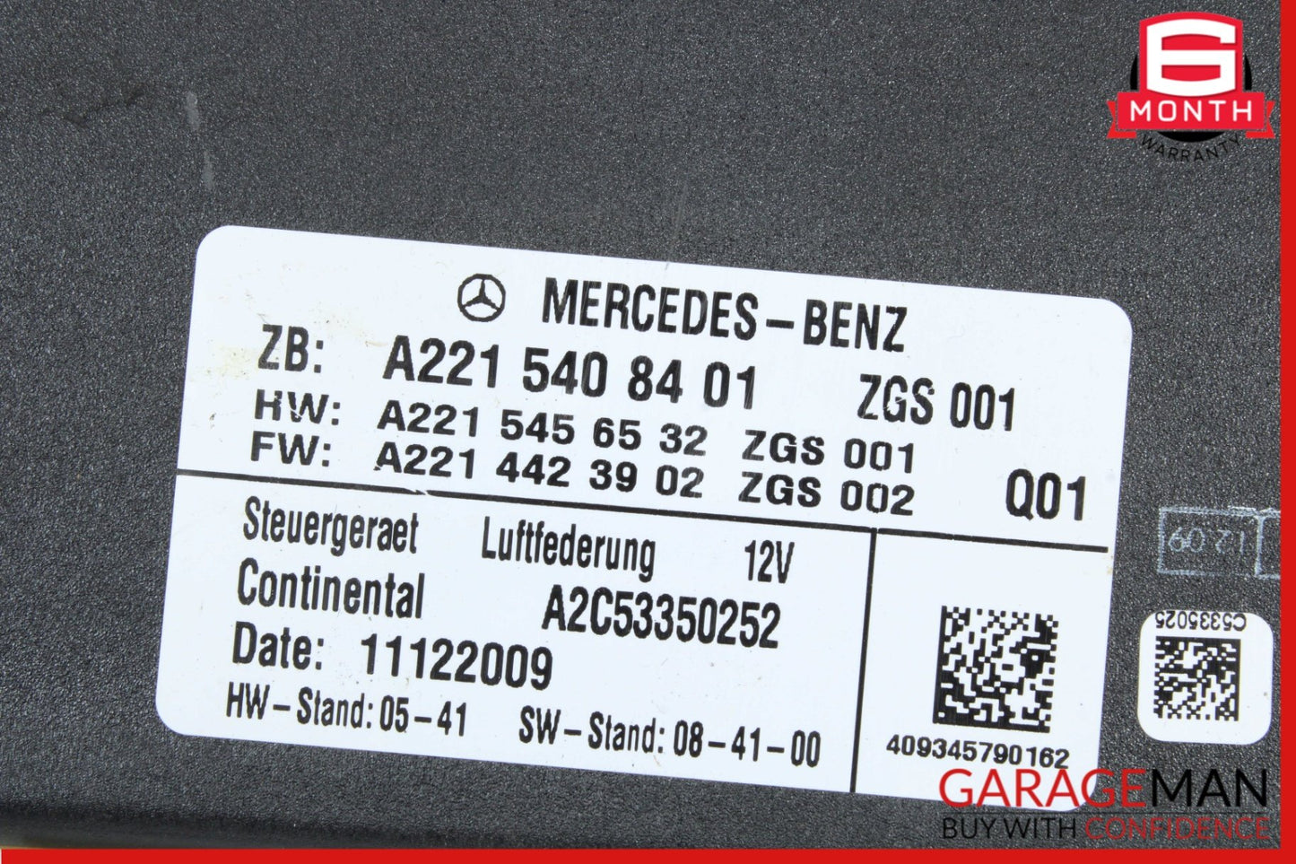 2007-2014 Mercedes-Benz S550 W221 Airmatic Air Suspension Control Module OEM