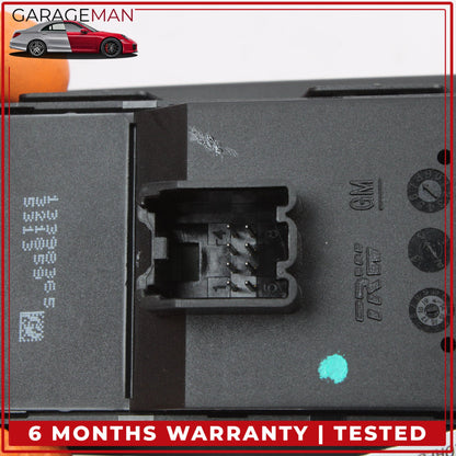 2016-2019 Buick Cascada Front Left Master Window Control Switch 13398365 OEM