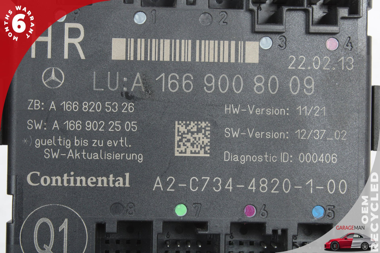 2012-2019 Mercedes X166 GL450 Rear Right Side Door Control Module 1669008009 OEM