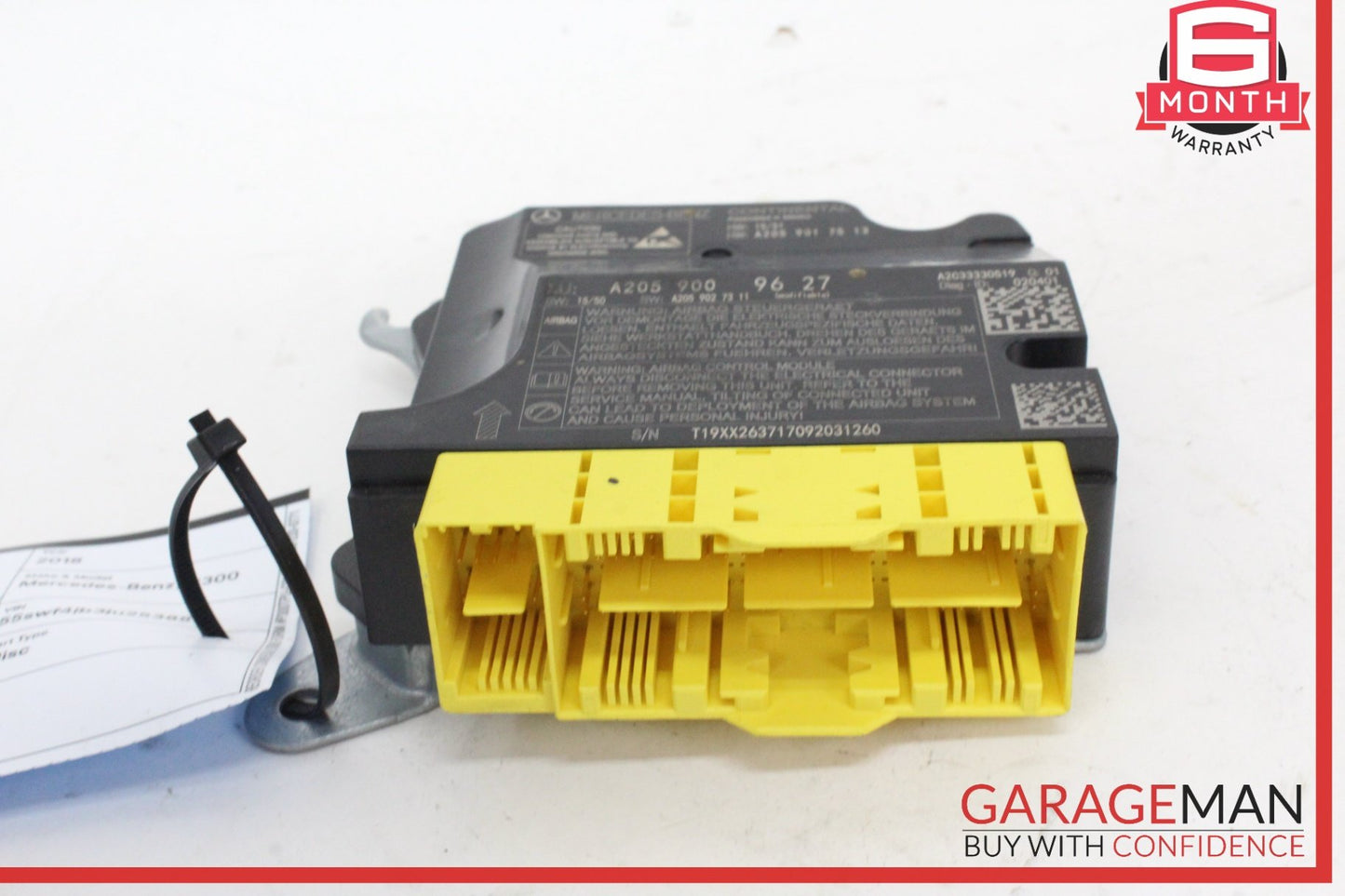 2015-2018 Mercedes-Benz C300 W205 Sedan Airbag Sensor 2059009627 Genuine
