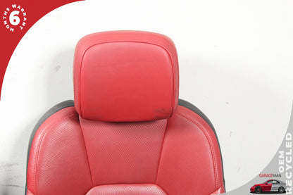 2015-2018 Porsche Macan 95B Front &amp; Rear Complete Leather Seat Assembly Red OEM