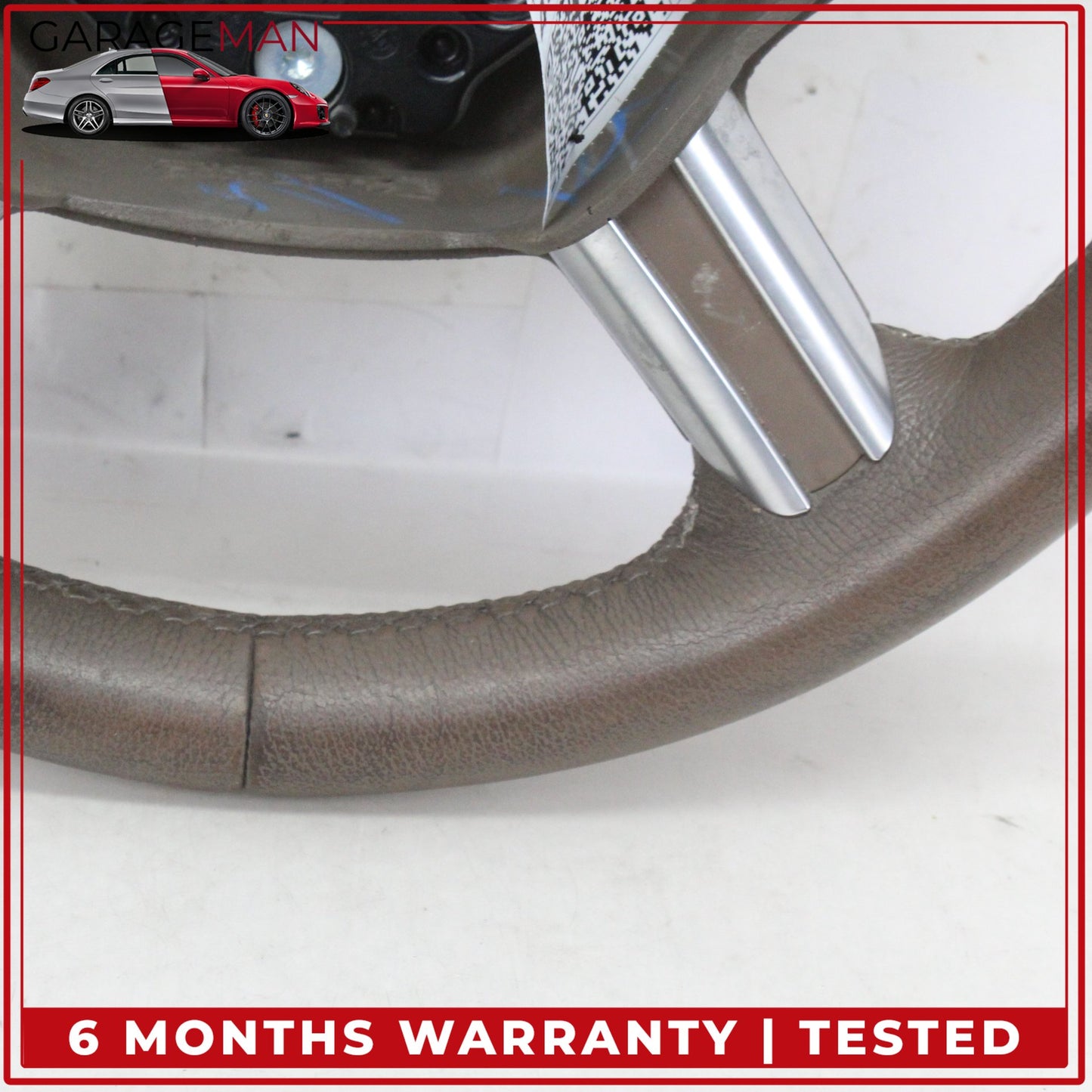 2006-2008 Mercedes X164 GL550 GL450 Steering Wheel Brown Wood 1644603503 OEM