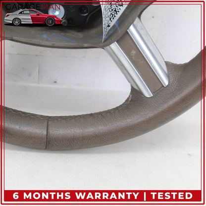 2006-2008 Mercedes X164 GL550 GL450 Steering Wheel Brown Wood 1644603503 OEM
