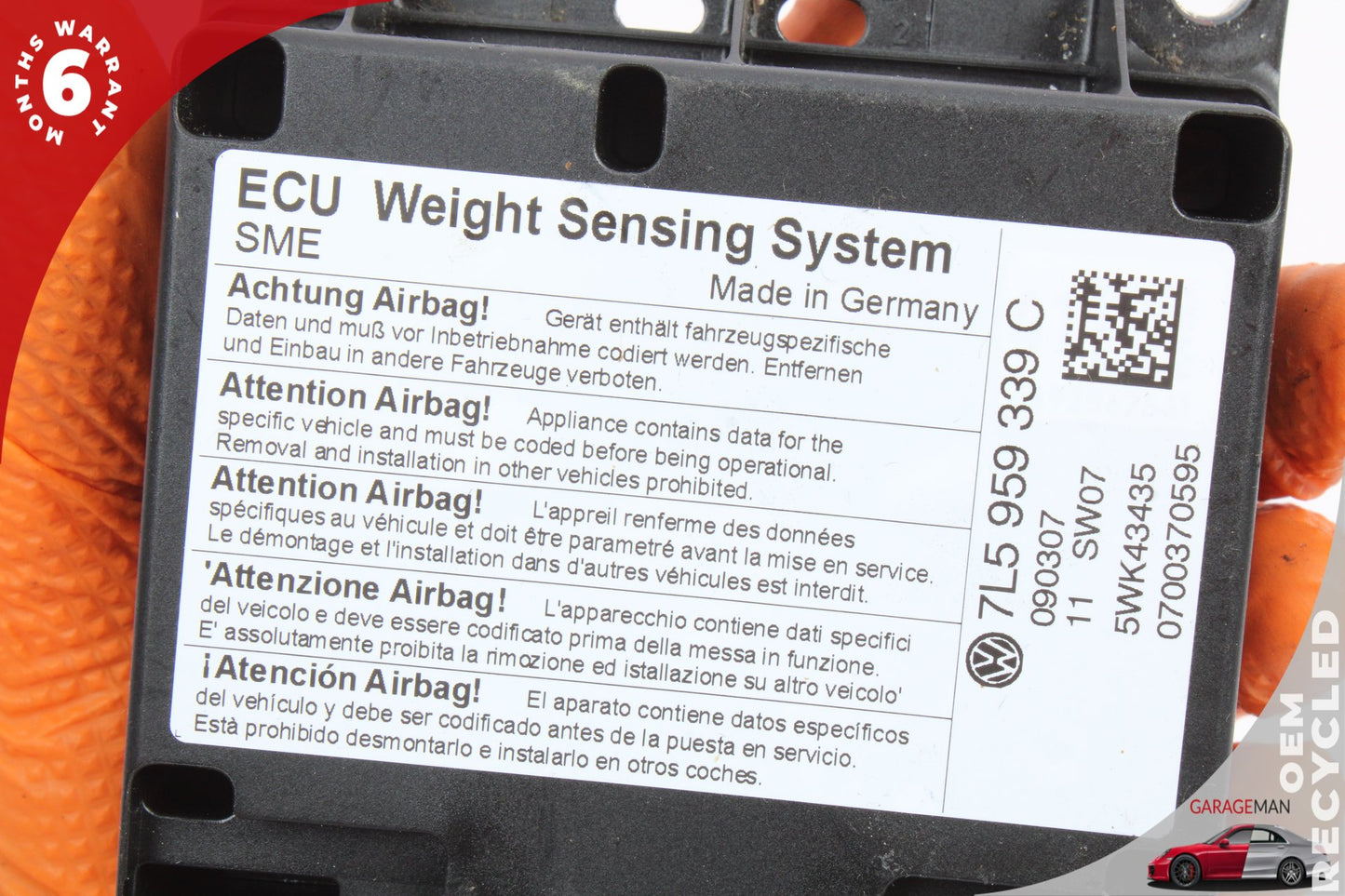 2003-2010 Porsche Cayenne 955 957 Front Right Weight Sensor Control Module OEM