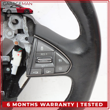 2014-2017 Infiniti Q50 V37 Front Left Heated Steering Wheel Leather Black OEM