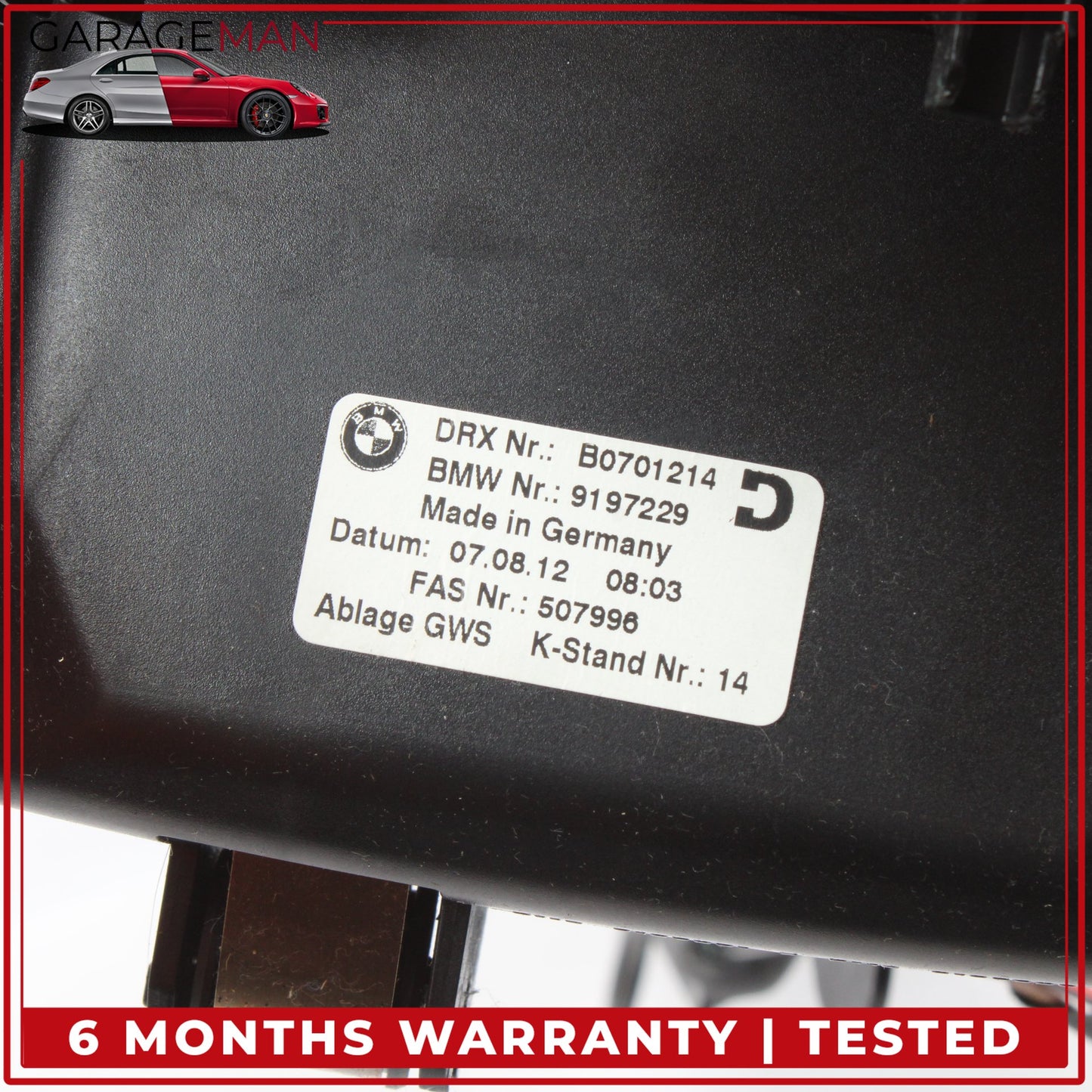 2012-2019 BMW 650i Center Console Trim Cover w/ Ashtray Black Nappa Leather OEM