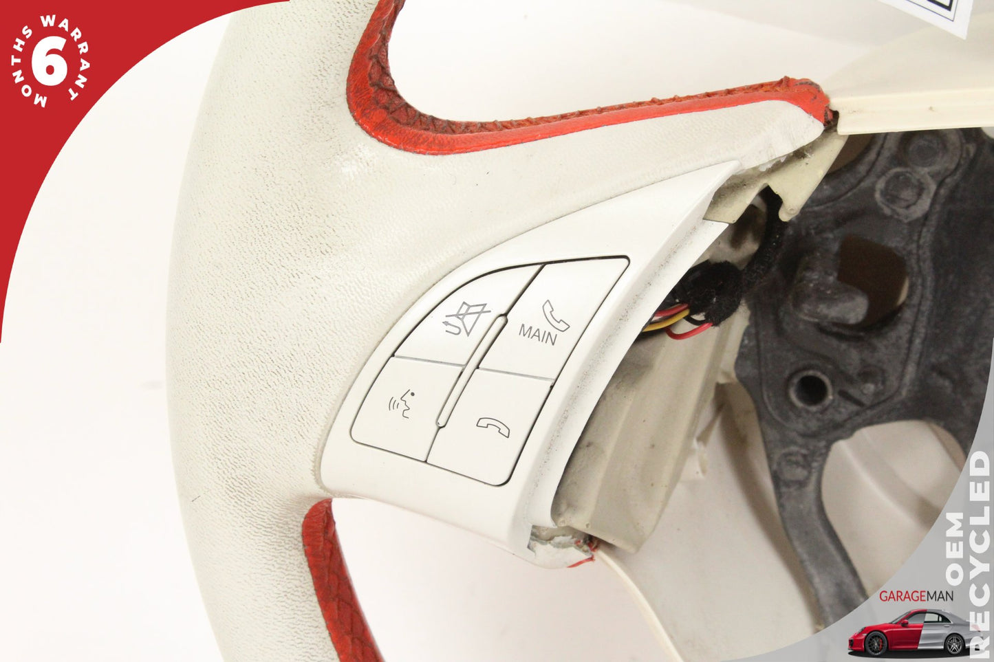 2013-2019 Fiat 500e Front Left Driver Side Steering Wheel White P1VN07LW9AD OEM
