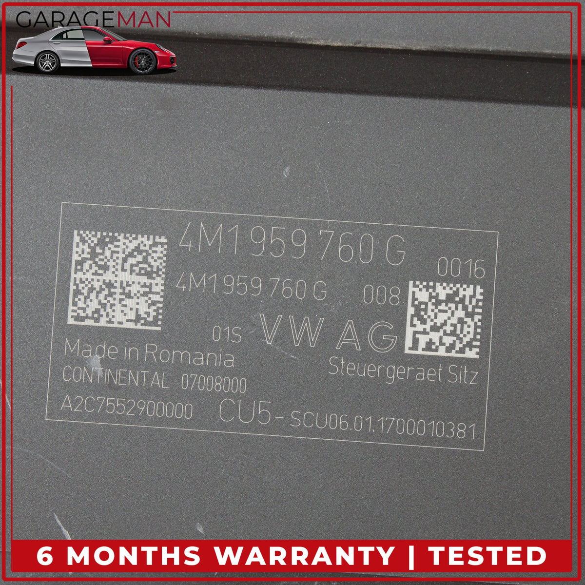 2017-2024 Audi Q7 SUV Rear 3rd Third Row Seat Control Module Unit 4M1959760G OEM