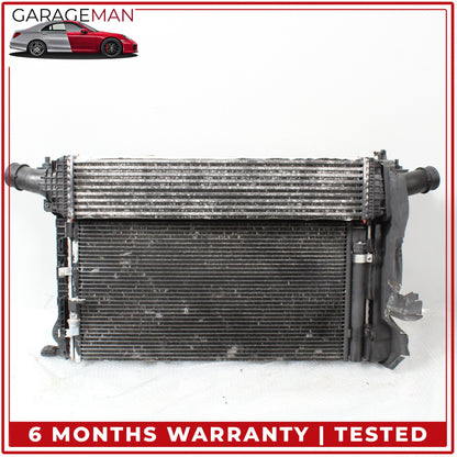 2009-2016 Audi A4 Radiator w/ Radiator Cooling Fan Assembly 8K0121003AD