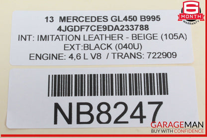 12-15 Mercedes X166 GL450 G550 Driver Steering Wheel Airbag OEM