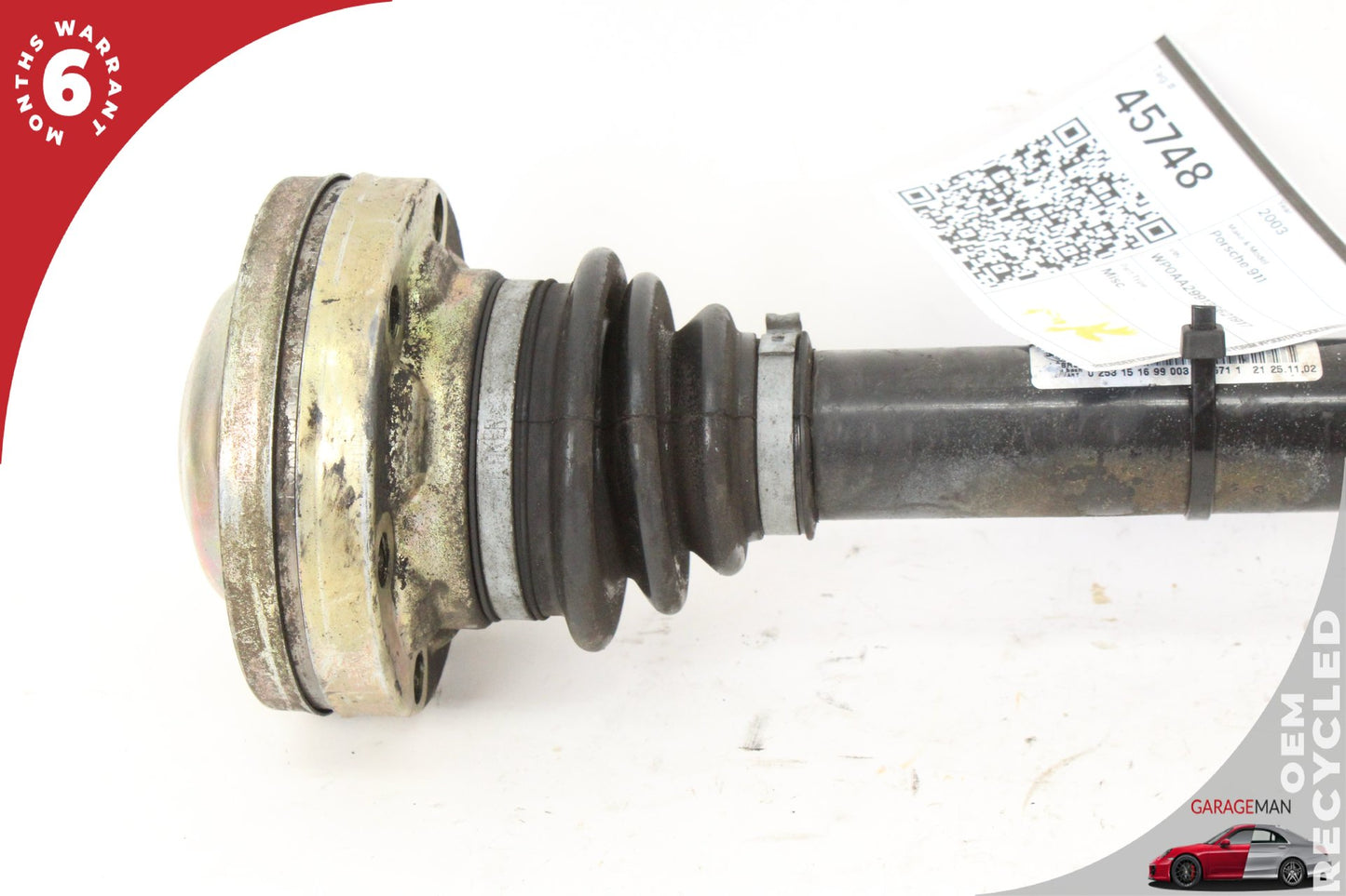 1999-2005 Porsche 911 996 RWD 3.6L Rear Axle Shaft CV Automatic 99633202407 OEM
