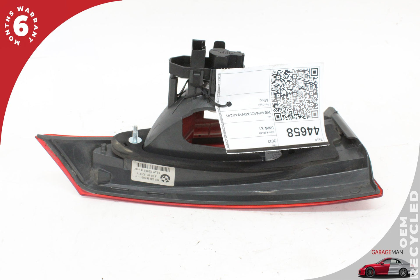 2012-2015 BMW X1 E84 Rear Right Passenger Side Inner Tail Light Lamp 2990114 OEM