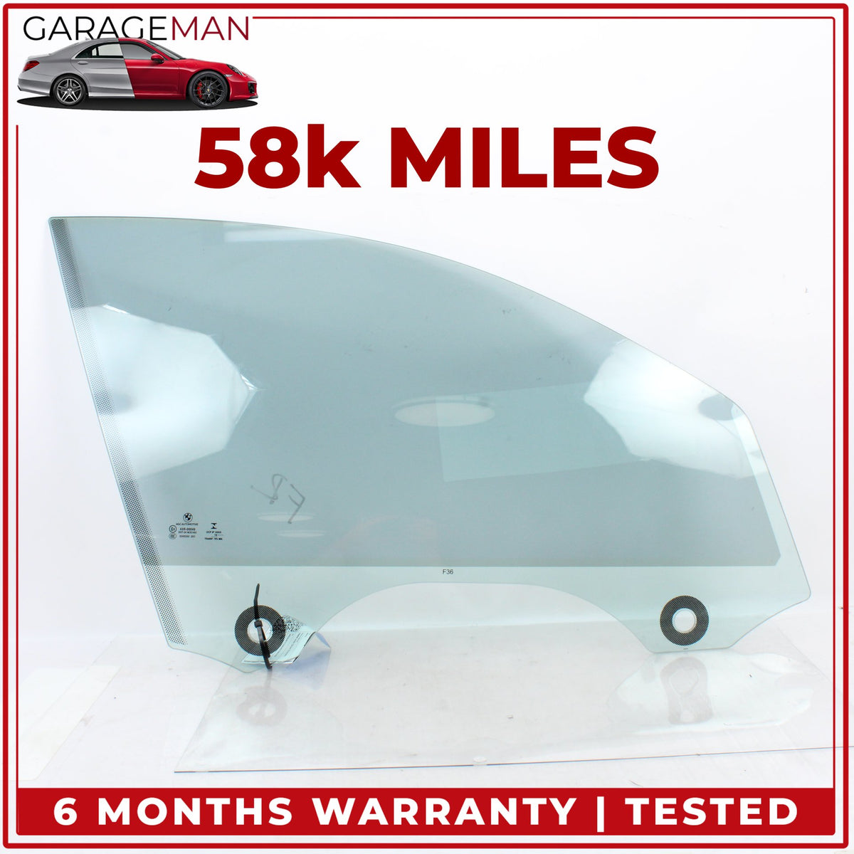 2015-2020 BMW 430i Gran Coupe Front Right Passenger Side Door Window Glass OEM