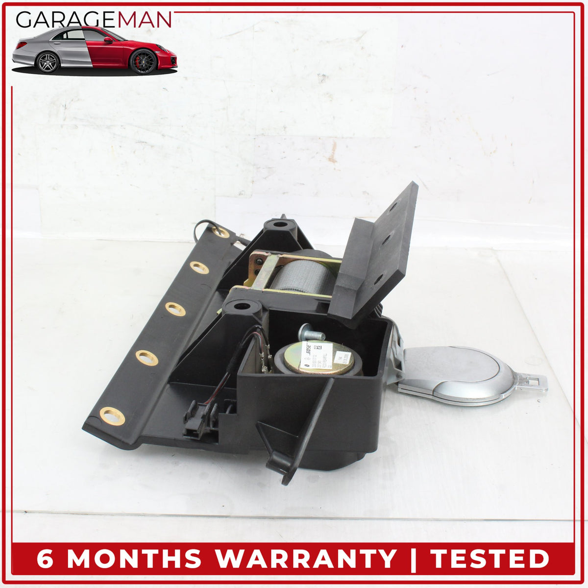 2003-2008 Mercedes R230 SL500 Rear Left Seatbelt Retractor Luggage w/ Speaker