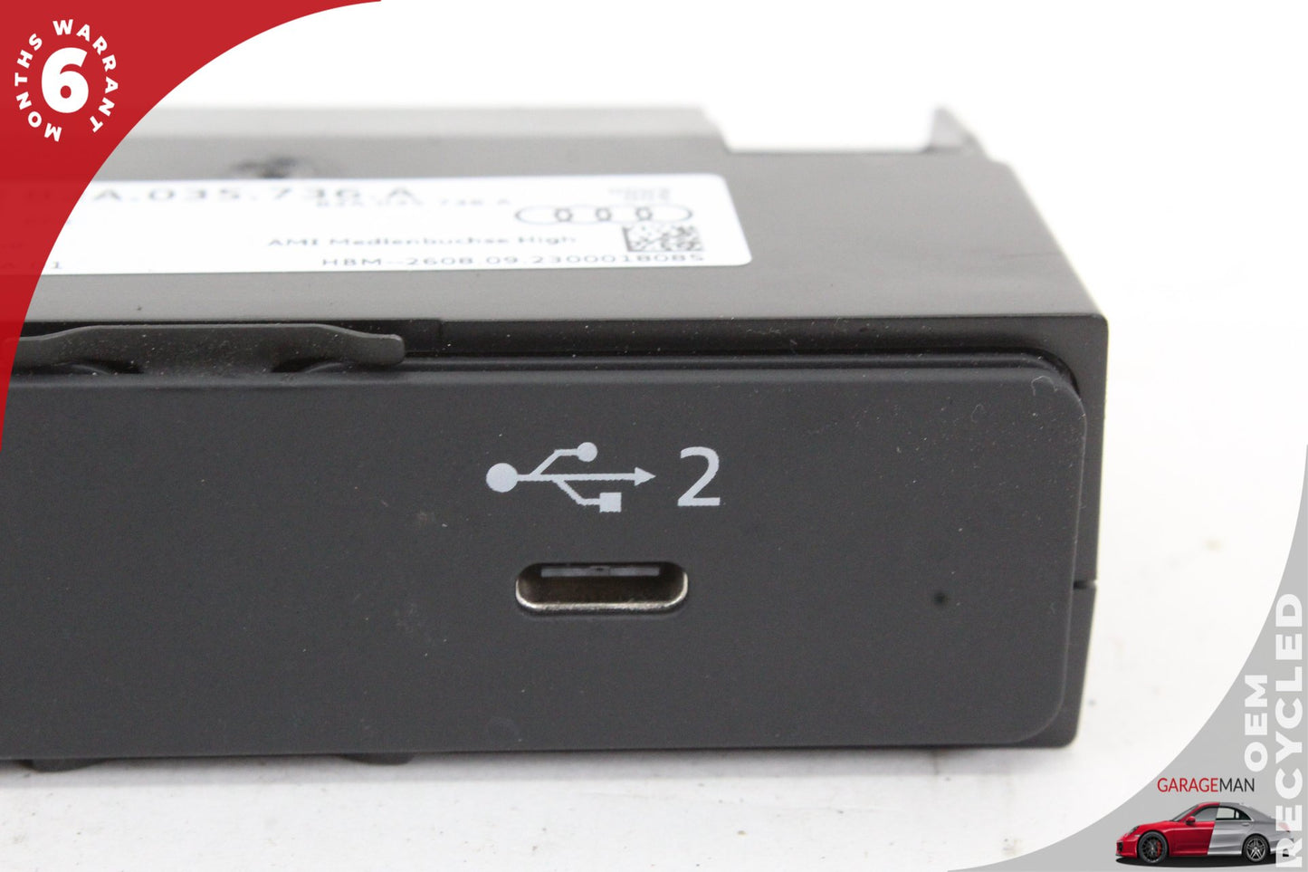2022-2024 Audi A3 Sedan Audio Auxiliary Jack USB Port 82A035736A Genuine