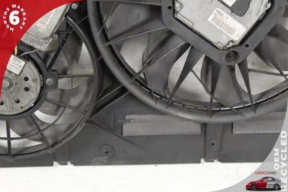 2003-2010 Porsche Cayenne 957 Radiator Dual Cooling Fan Motor Assembly OEM