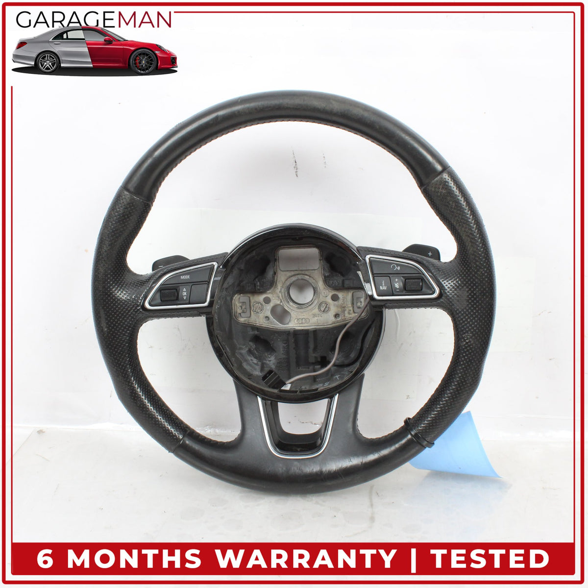 2012-2015 Audi Q7 Front Left Steering Wheel w/ Paddle Shifters 4L0419091AS OEM