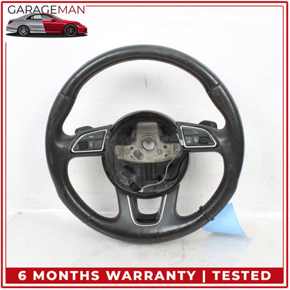 2012-2015 Audi Q7 Front Left Steering Wheel w/ Paddle Shifters 4L0419091AS OEM