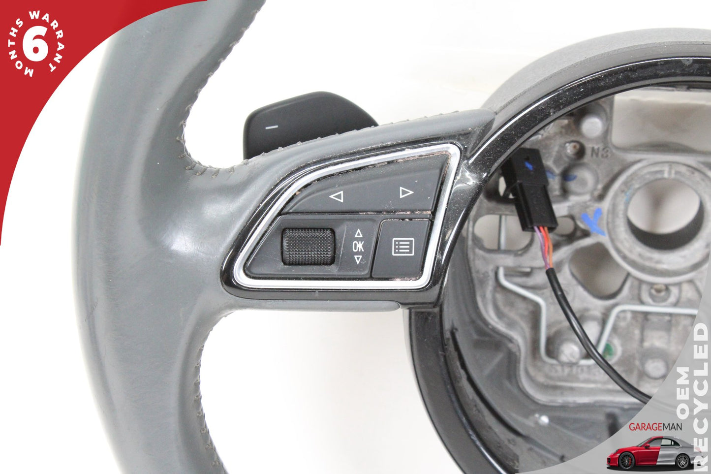 12-18 Audi A6 C7 Sedan Sport Flat Bottom Steering Wheel w/ Paddle Shifters