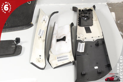 2011-2014 Porsche Cayenne 92A Headliner Pillar Trim Panel Cover Set Black 95855552402
