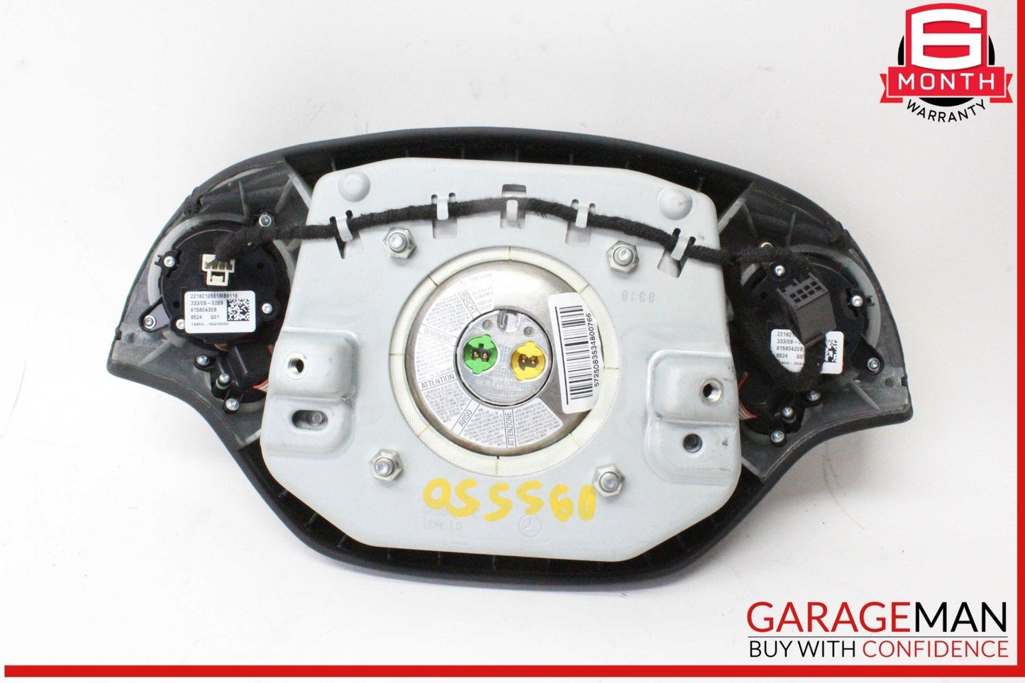 07-10 Mercedes W221 S550 CL550 Steering Wheel Airbag Air Bag Assembly Black OEM