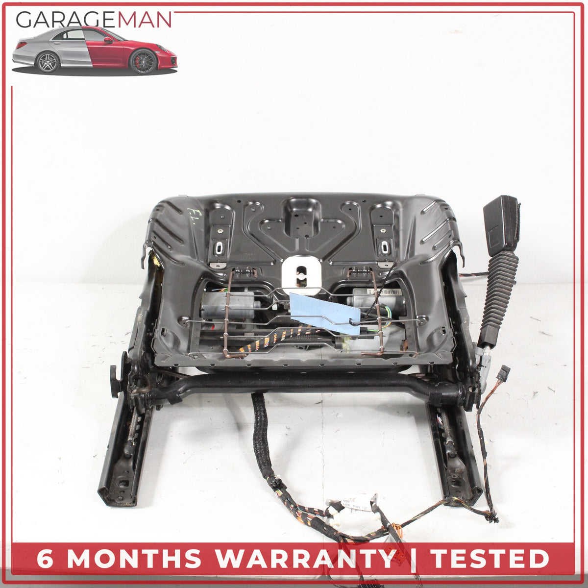 2010-2012 Range Rover L322 Front Left Seat Track Rail Frame w/ Motors OEM
