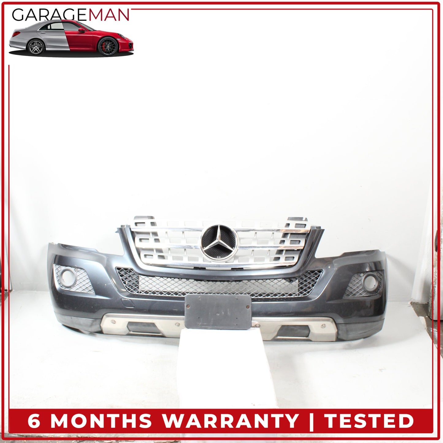 2009-2011 Mercedes W164 ML350 ML550 Base Front Bumper Cover Assembly Gray OEM