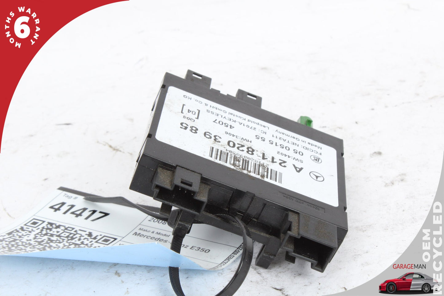 03-11 Mercedes E350 W211 Keyless Go Entry Control Module 2118203985 OEM