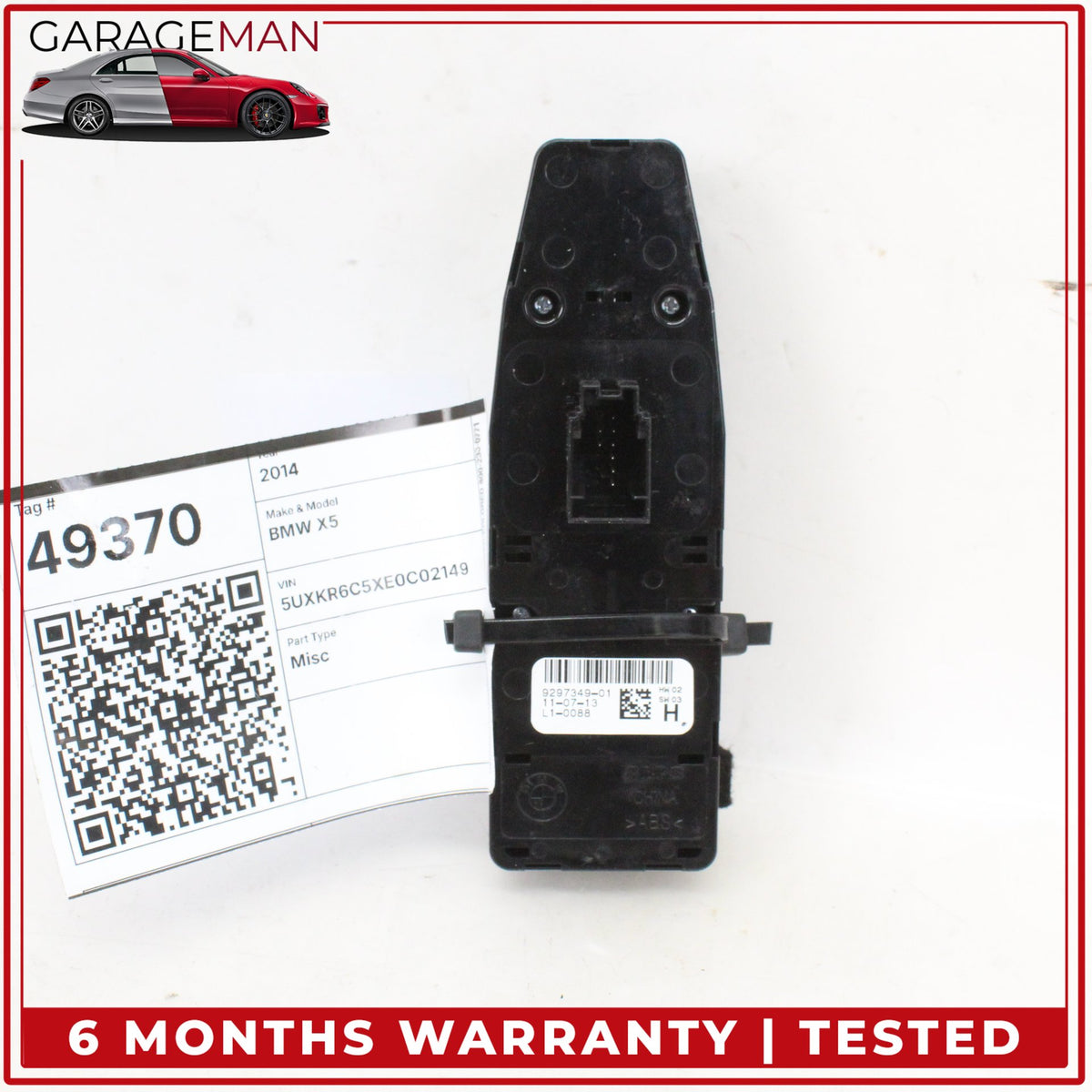 2014-2019 BMW X5 X6 F15 Front Left Side Master Window Control Switch 9297349 OEM