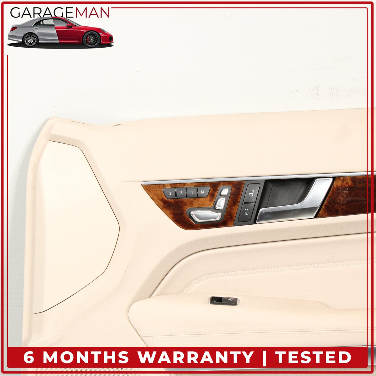 2014-2017 Mercedes C207 E400 Coupe Front Right Side Door Trim Panel Beige OEM