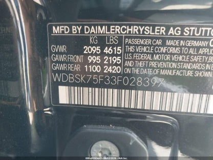 Parting Out- 2003 Mercedes-Benz SL500 R230 Premium Plus-