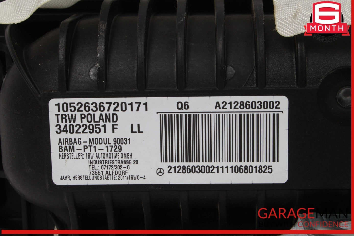 10-13 Mercedes W212 E350 Front Right Side Dashboard Dash Airbag Air Bag OEM