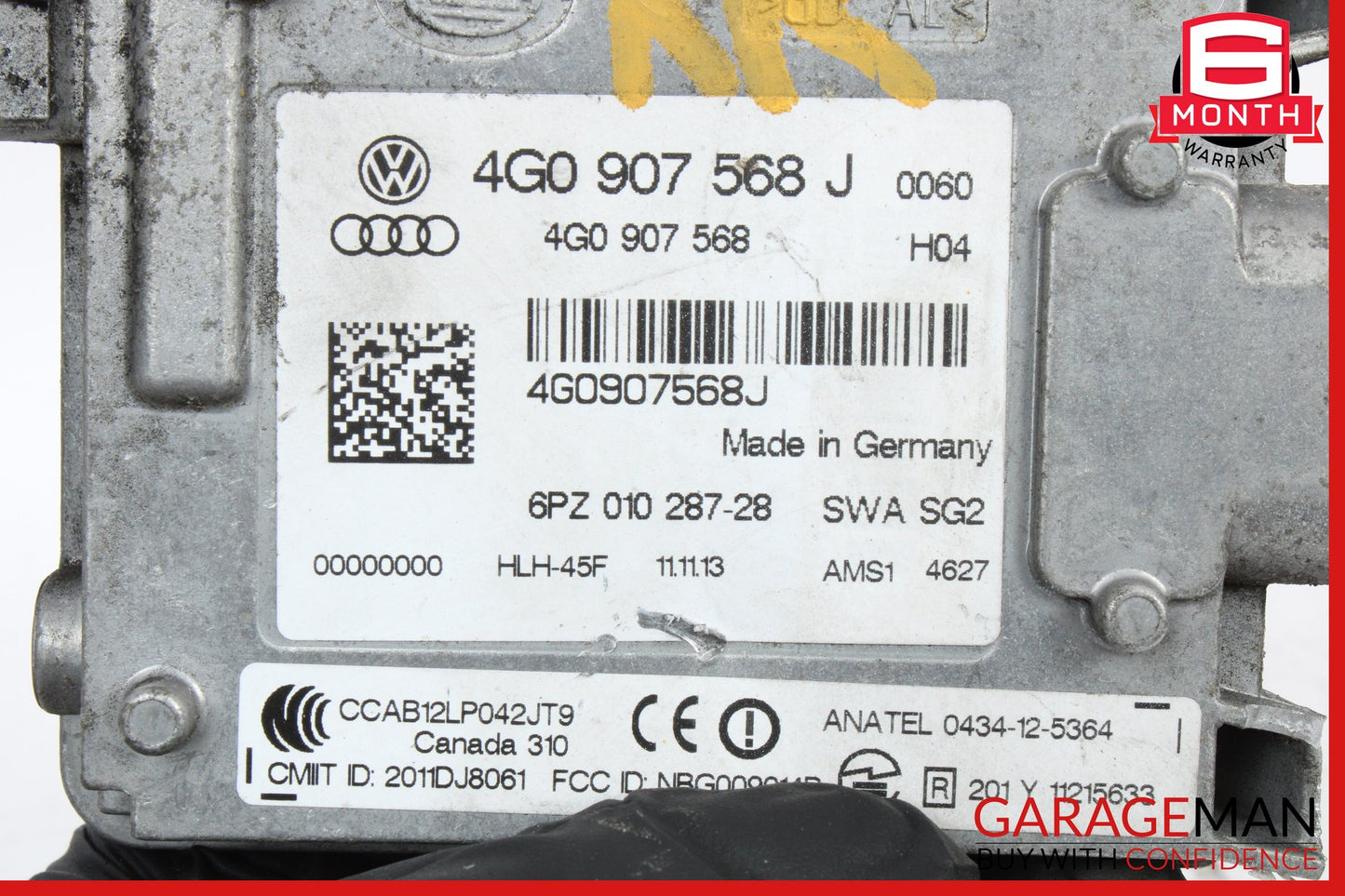 2012-2018 Audi S7 Rear Right Lane Change Assist Blind Spot Sensor 4G0907568J OEM