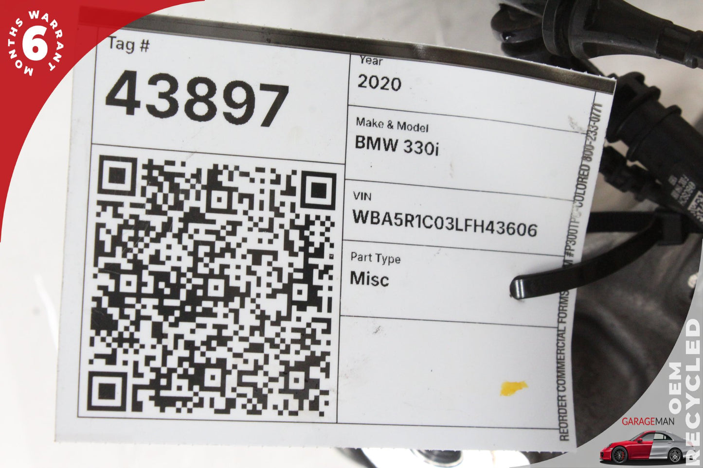 2019-2025 BMW 330i G20 RWD 2.0L Rear Right Passenger Side Spindle Knuckle Wheel Hub 6898480