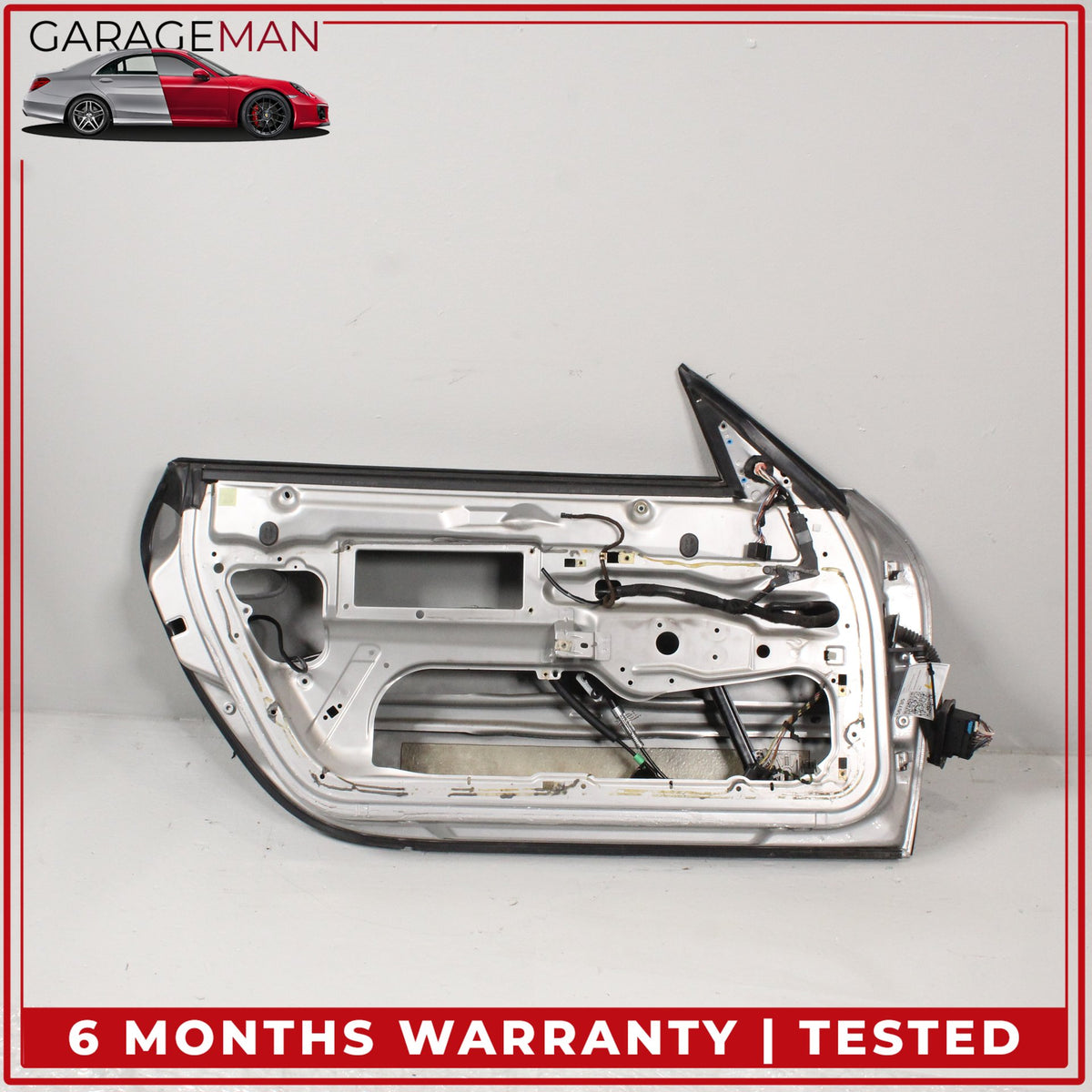 1997-2005 Porsche 911 Carrera 996 Front Left Side Door Shell Silver Metallic OEM