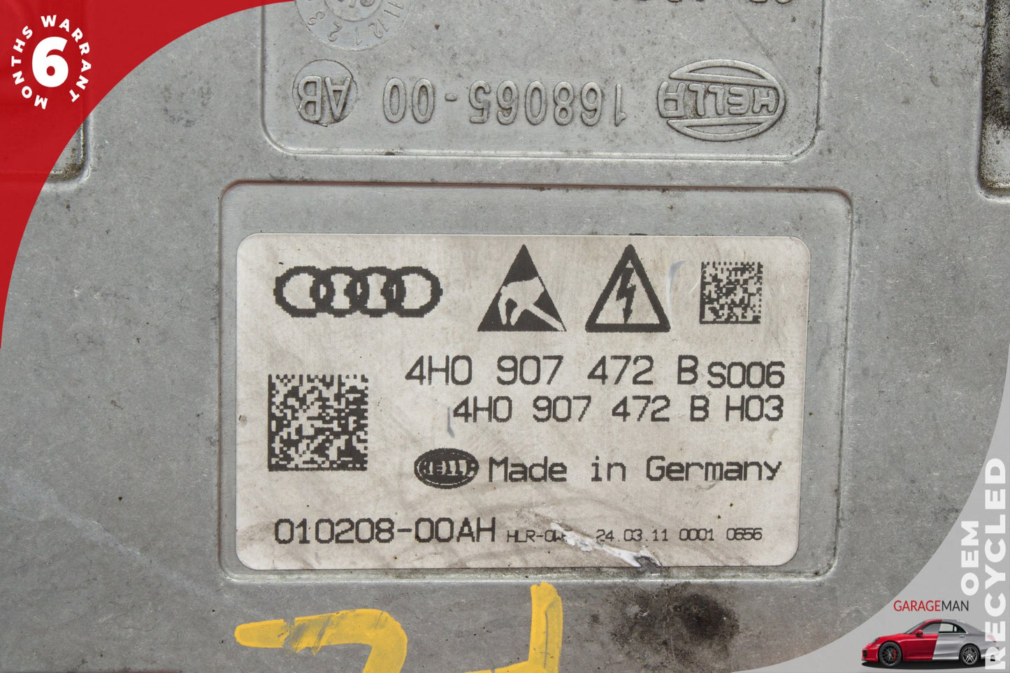 11-15 Audi A6 C7 Sedan Headlight Control Module 16806400AB Genuine