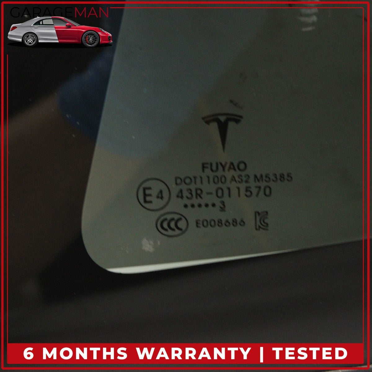 2017-2023 Tesla Model 3 Rear Left Driver Side Quarter Window Glass OEM