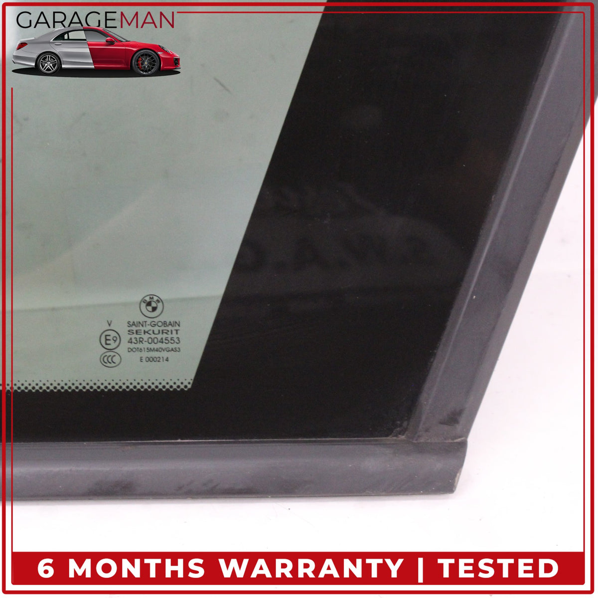 2007-2013 BMW X5 E70 Rear Right Passenger Side Quarter Window Glass 7207884 OEM