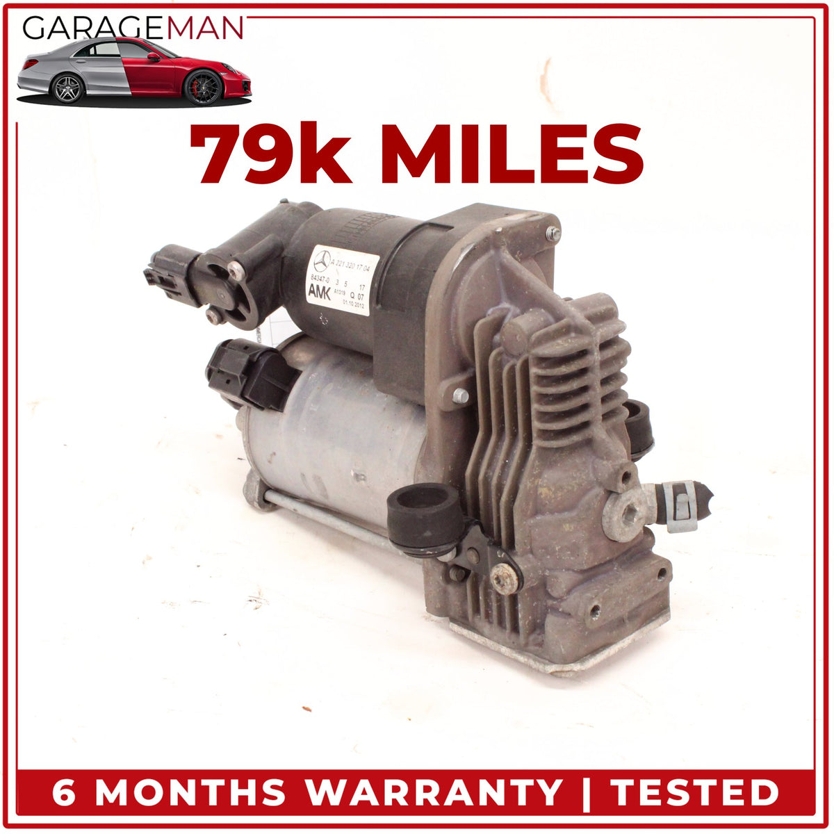 2007-2014 Mercedes W216 CL550 Air Suspension Compressor Pump 2213201704 OEM
